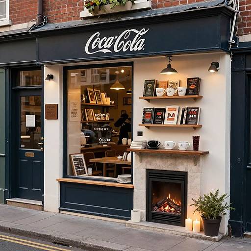 Cozy Coca-Cola Coffee Shop Scene