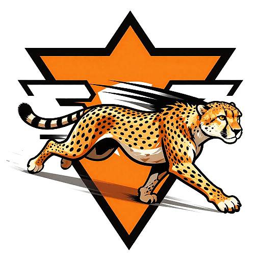 Energetic Cheetah Sports Logo Design