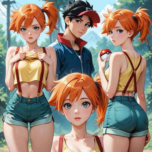 Misty and Boy with Poké Balls