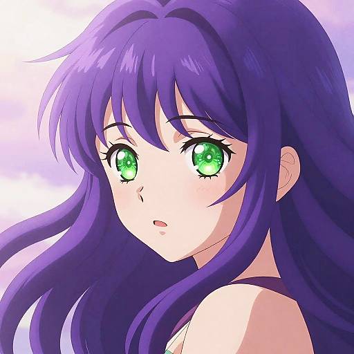 Vibrant Anime Close-Up Portrait