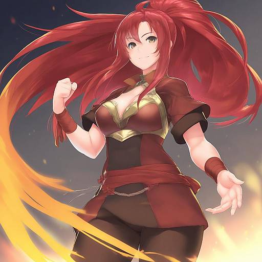 Illustration of Anna (fire emblem), fire emblem in the style of Hakai shin