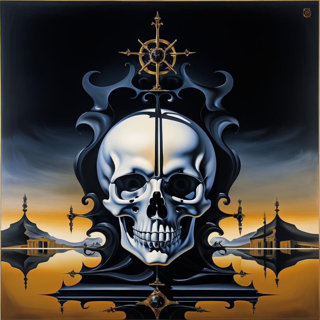 Haunting Symmetrical Skull by Dalí