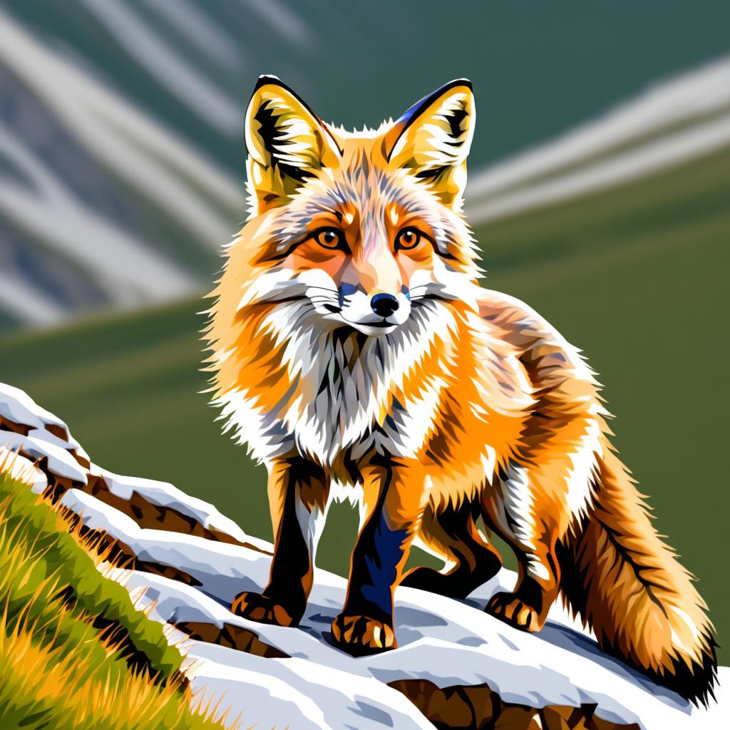 High-Res Portrait of Mountain Fox