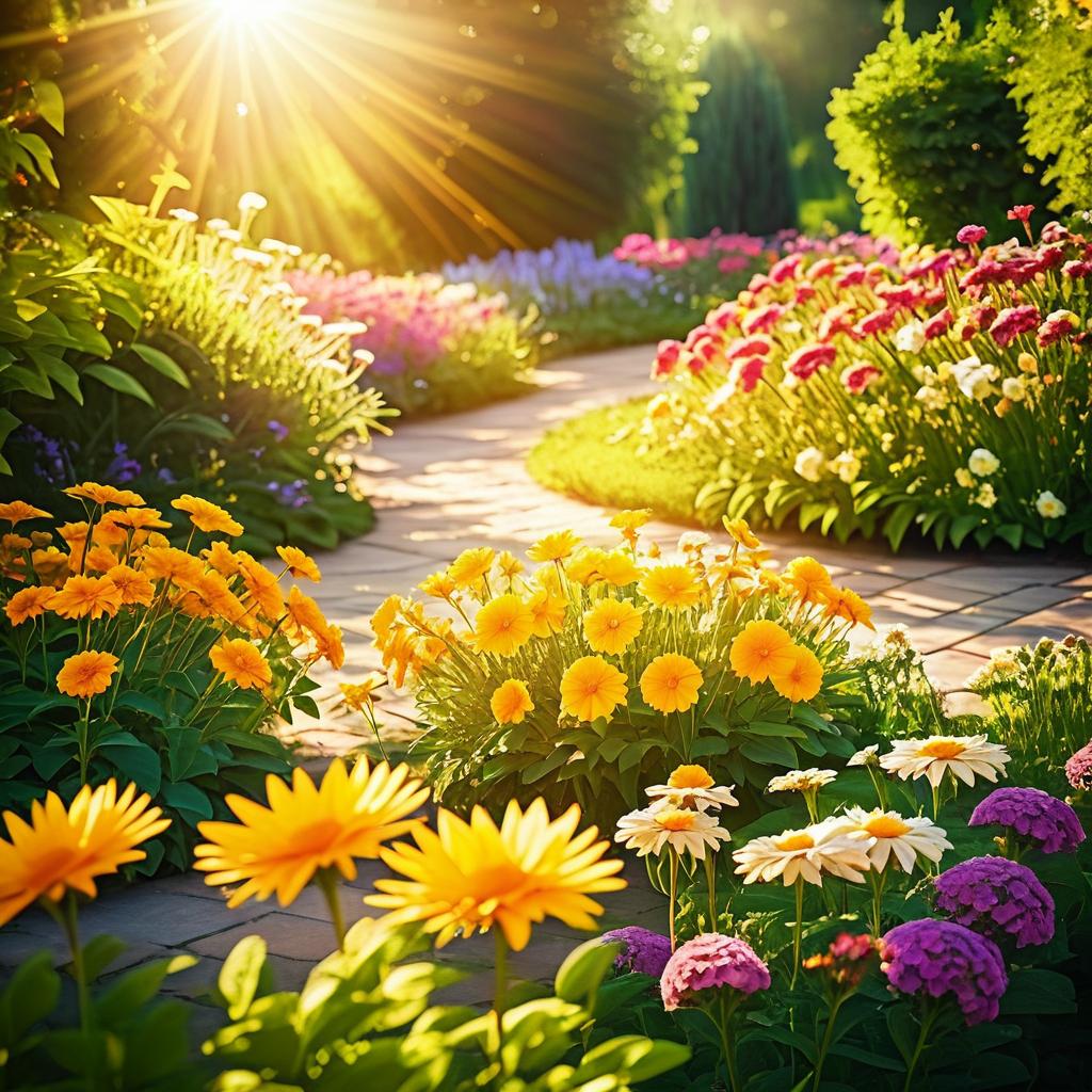 Serene Summer Flower Garden Photography