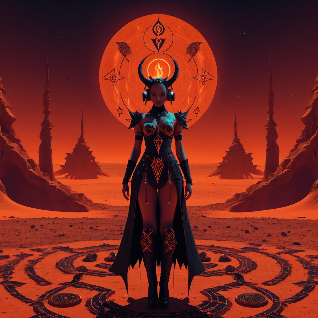 Demon Girl on Mars in Hellfire