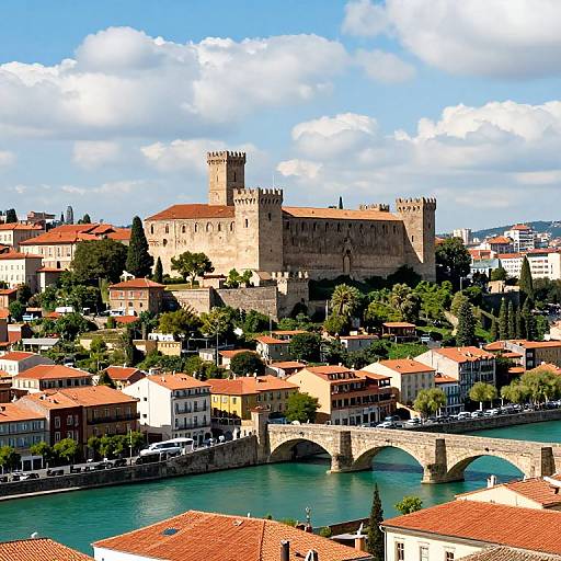 Majestic Medieval Hilltop Cityscape