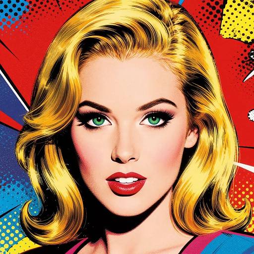 Vibrant Pop Art Blonde Woman