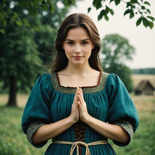 Medieval Peasant Girl in Nature
