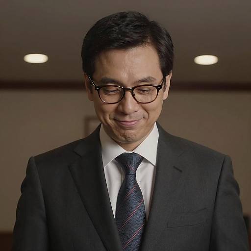 Sophisticated Man in Dimly Lit Room