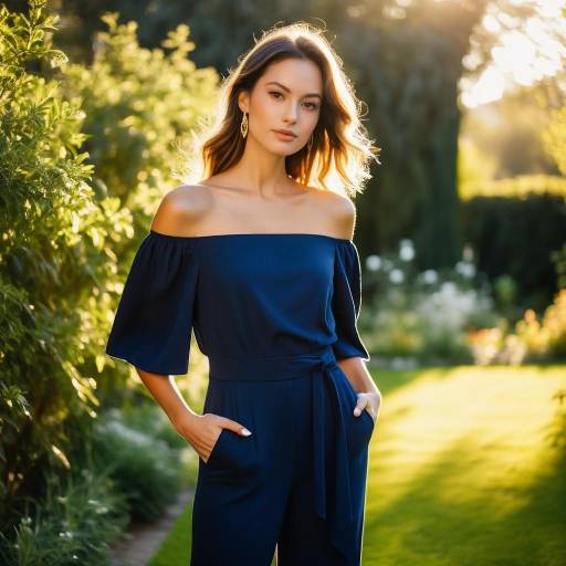 Elegant Woman in Serene Garden Setting