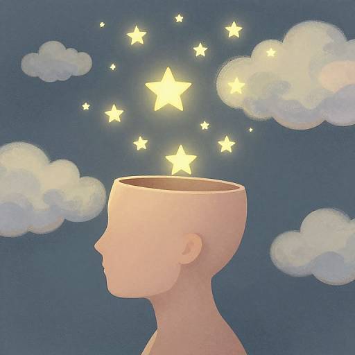 Dreamy Airhead with Stars and Clouds