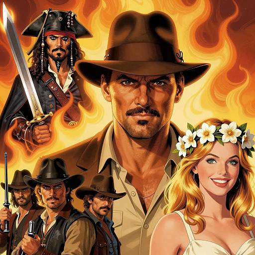 Stylized Adventure Heroes Illustration