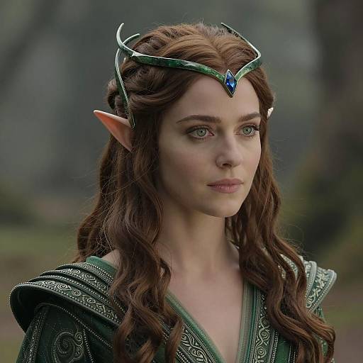 Elven Woman in Fantasy Costume