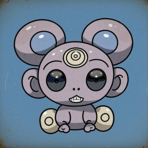 Illustration of Aipom, pokemon in the style of Sorimachi-doufu
