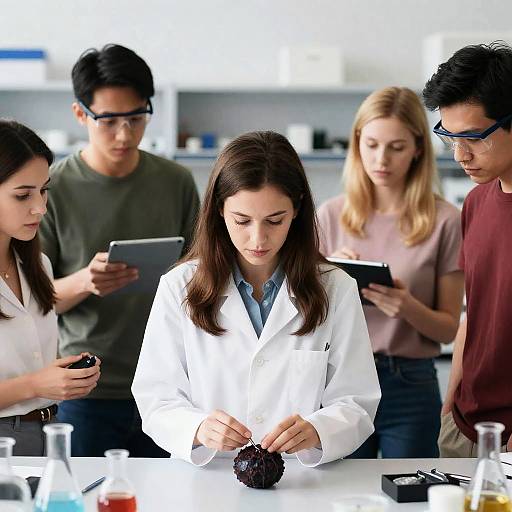 Laboratory Team Engaged in Scientific Discovery