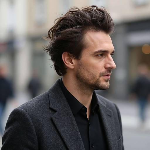 Textured Pompadour on Stylish European Man