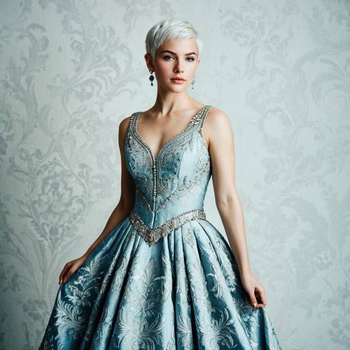 Elegant Lady in Radiant Dress Portrait