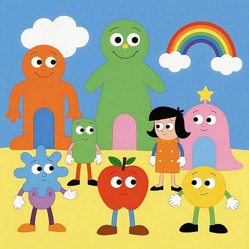 70s Surreal Cartoon Dreamscape