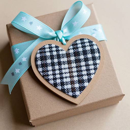 Harris Tweed Heart Gift Tag