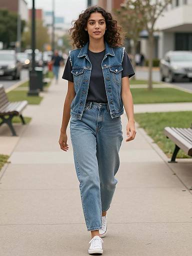 Casual Denim Street Style Portrait