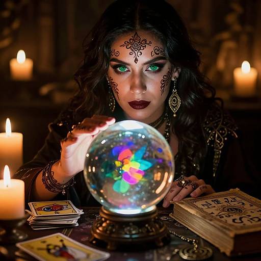 Enigmatic Fortune Teller Portrait