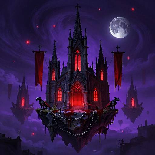 Floating Gothic Vampire Castle