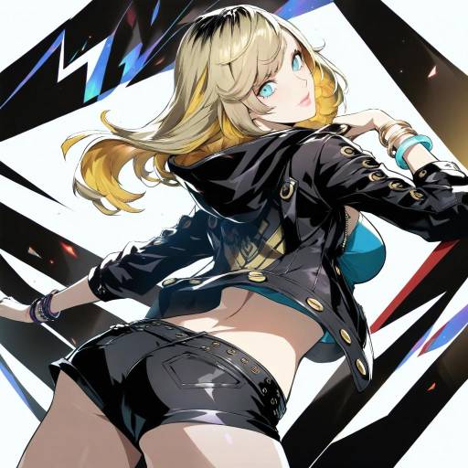 Blonde Girl in Persona 5 Style