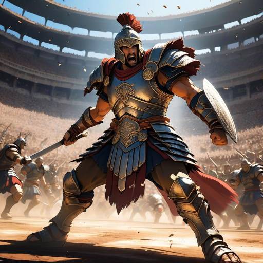 Fierce Anime Gladiator in Coliseum