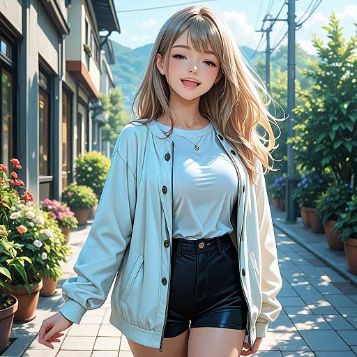 Happy Girl with Yellow Eyes