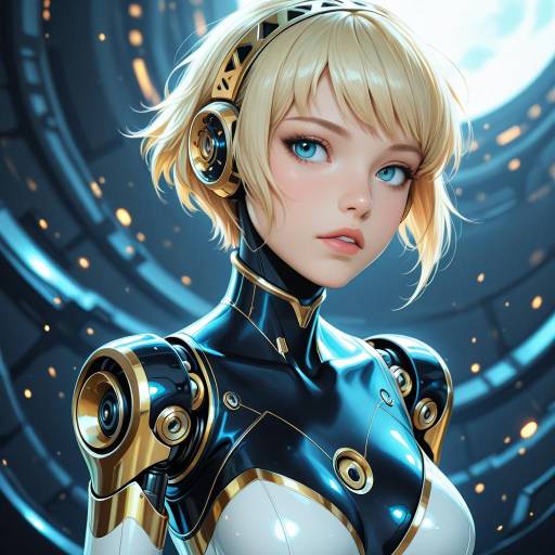 Aigis the Android with Blonde Hair