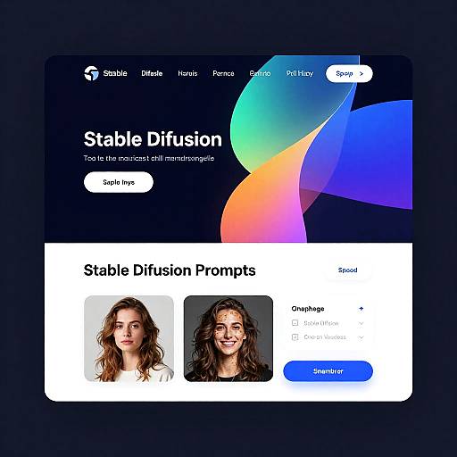 Screenshot of Stable Diffusion website: 