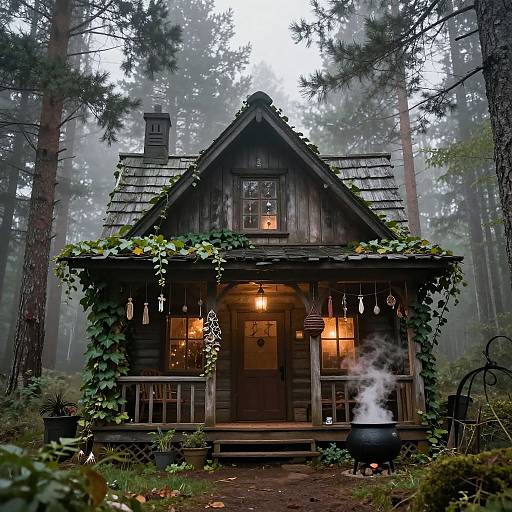 Witch Cottage Aesthetic at Misty Dawn