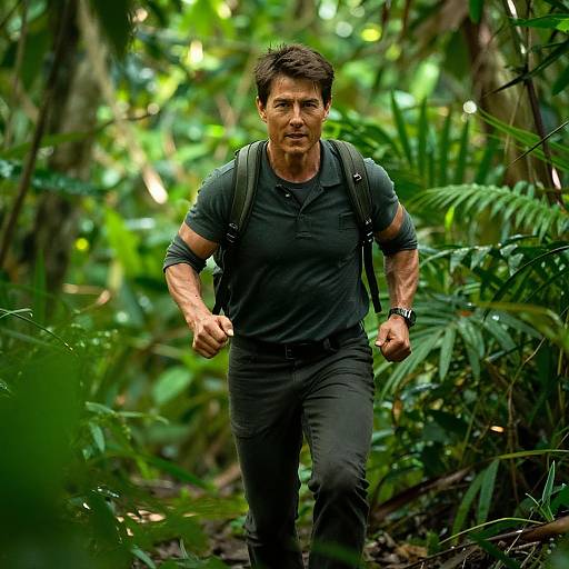 Tom Cruise Running in Jungle Adventure