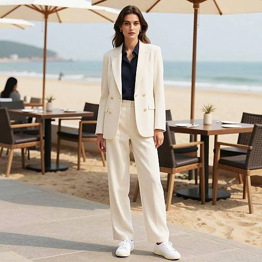 Chic Woman in Minimalist Business Casual