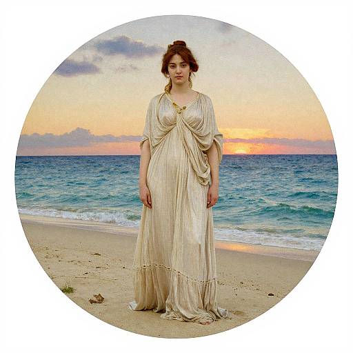 Dante Gabriel Rossetti Inspired Beach Towel