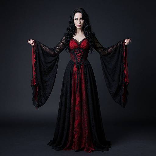 Gothic Elegance Woman Portrait