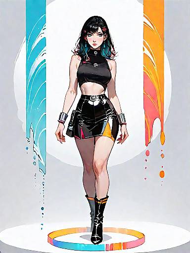 Elegant Woman in Evening Wear