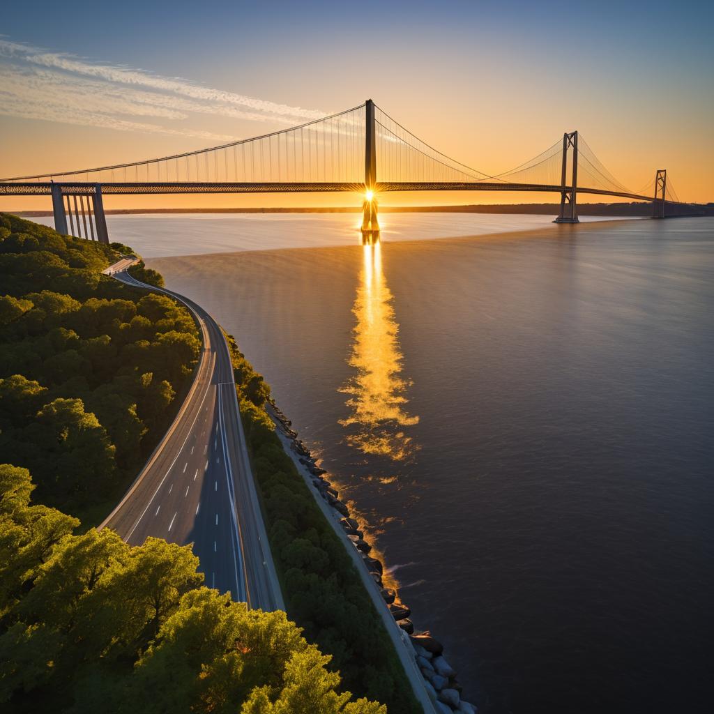 Majestic Sunset Over Verrazano-Narrows Bridge