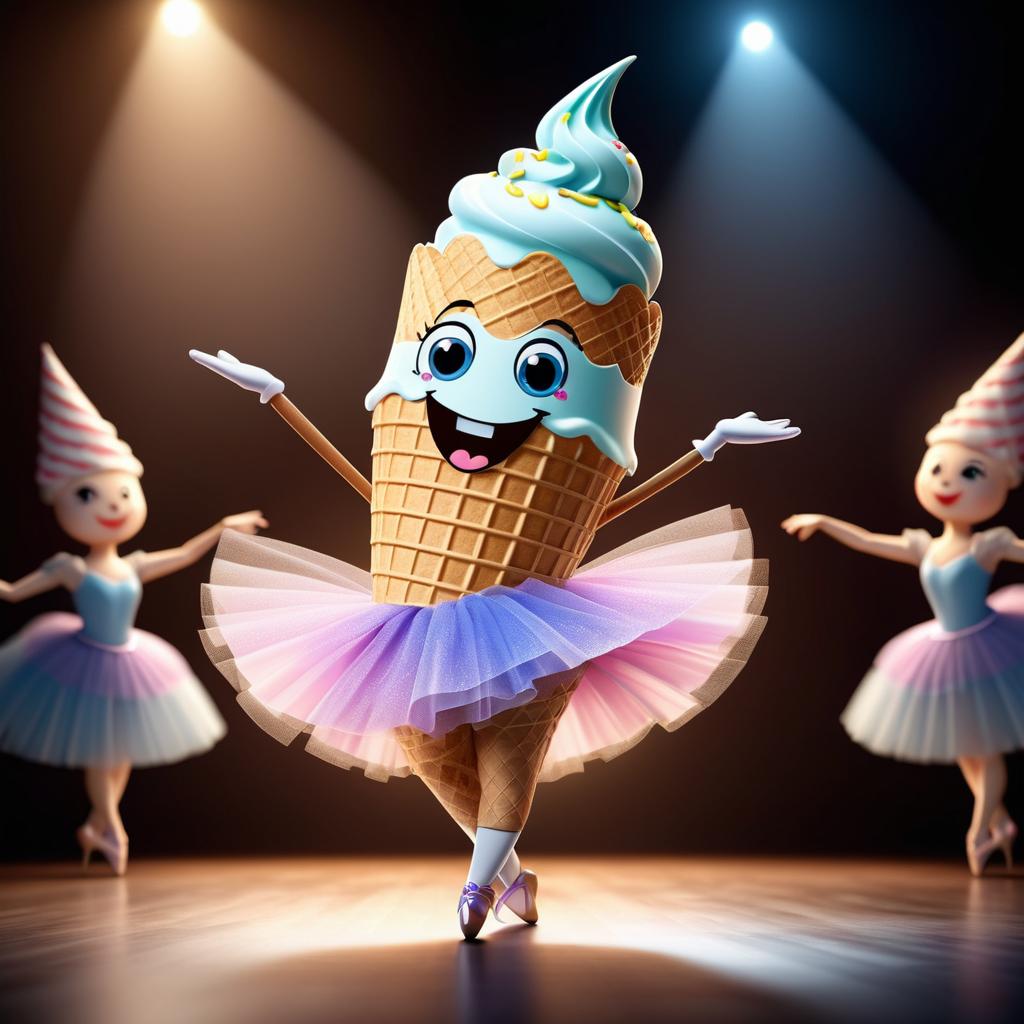 Dancing Ice Cream Cone in Tutu