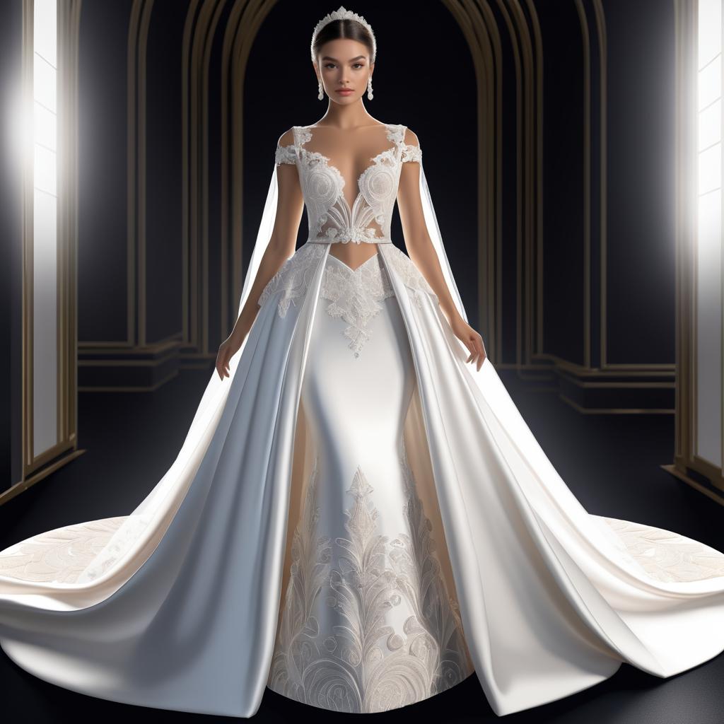 Luxurious Satin Bridal Wear Design Showcase