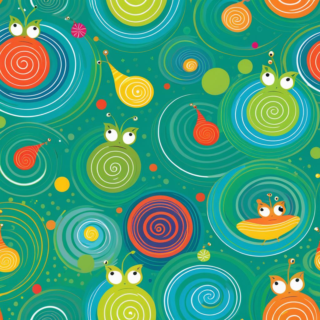 Whimsical Frog and Snail Illustration