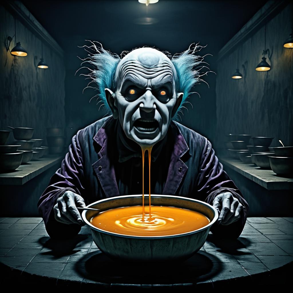 Banshee's Soup Queue: A Dark Humor Scene