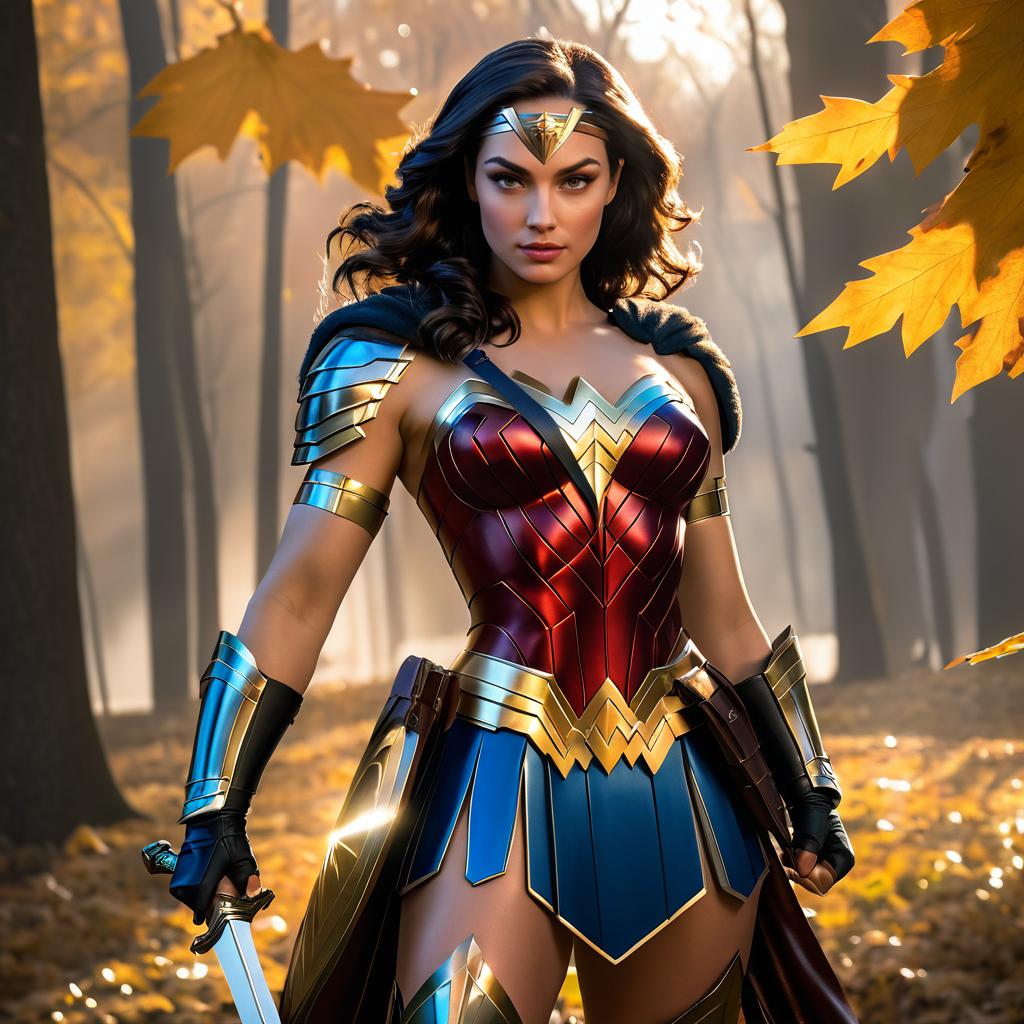 Autumn Wonder Woman in Armored Elegance