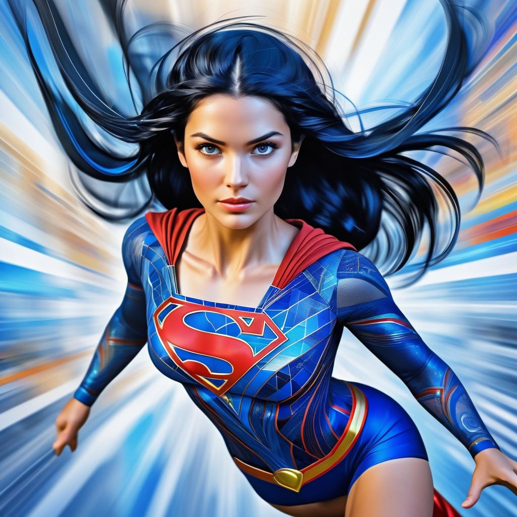 Supergirl Soaring in Artistic Splendor