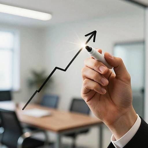 Rising Trend on Glass Board