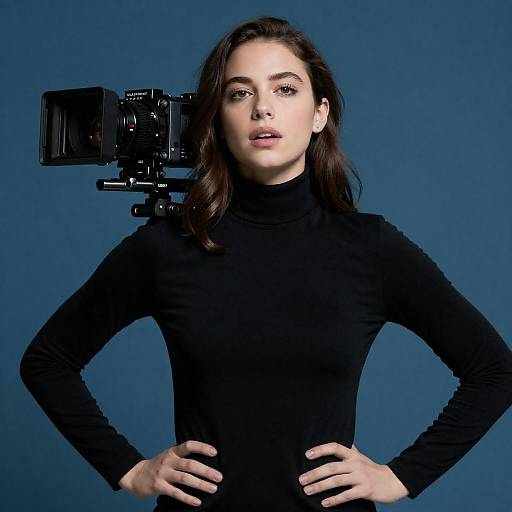 AmandaRae Dramatic Turtleneck Cinematic Portrait