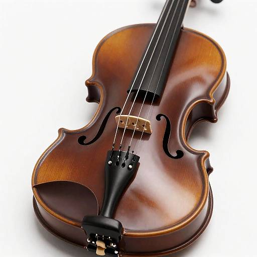 Glossy Chocolate Violin with Warm Lighting