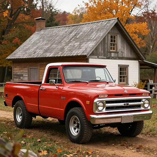 1967 Chevy 4x4 Pickup in Autumn