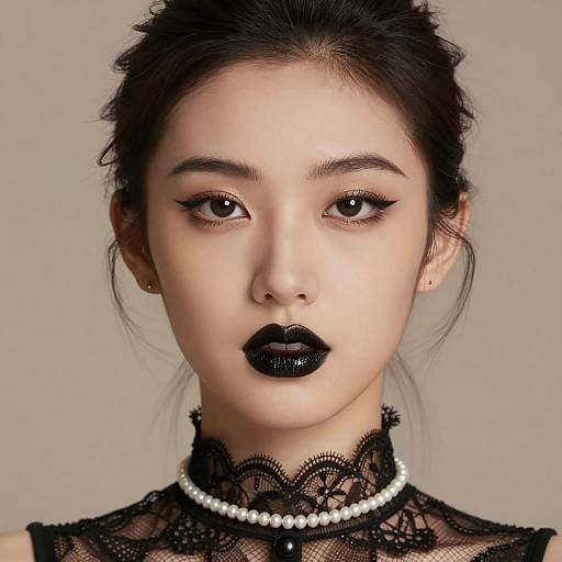 Elegant Female Portrait with Glamorous Makeup