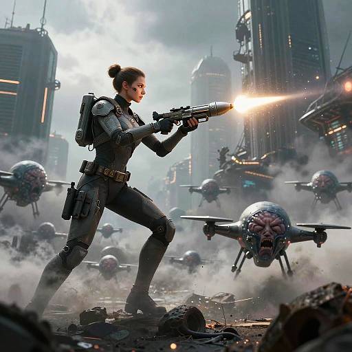 Psi-Operative vs Mind-Controlled Drone Swarm